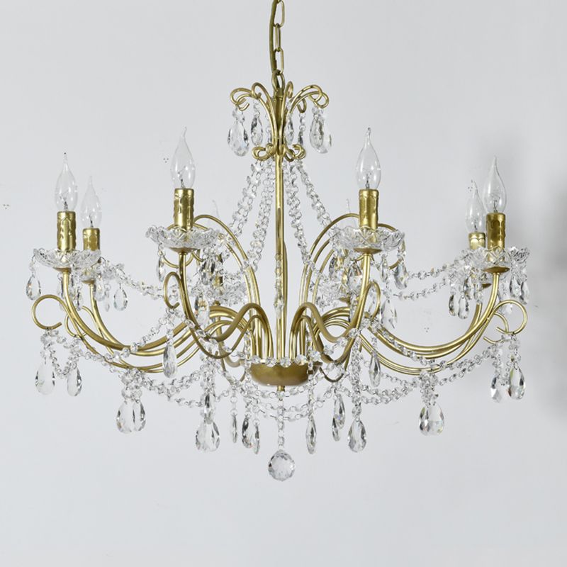 Candle Chandelier Light Fixture Traditional Metal Pendant Lighting for Restaurant