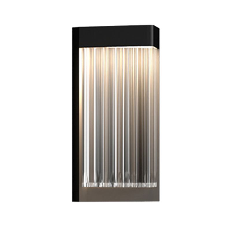 Simple Wall Sconce Black Outdoor Wall Light Fixture with Acrylic