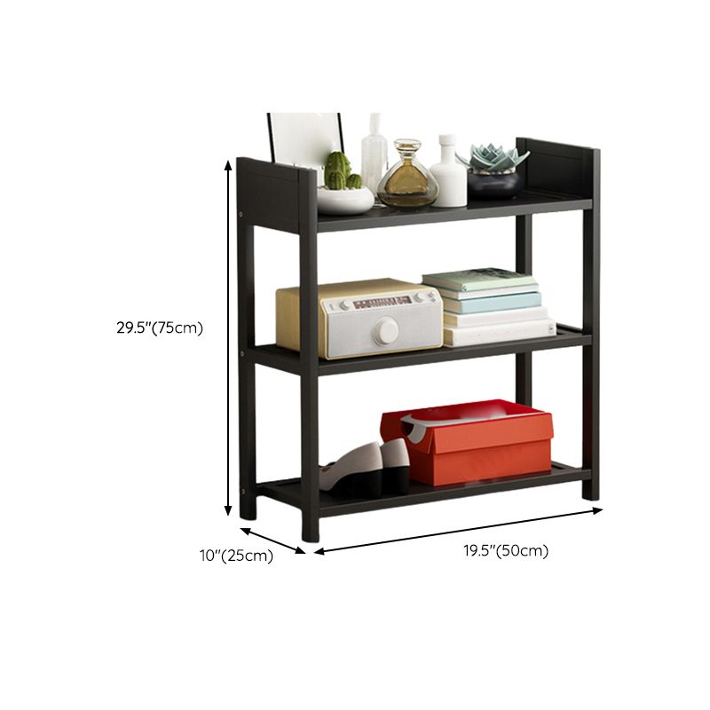 Open Bamboo Home Bookshelf Modern Etagere Shelf Bookcase with Shelves