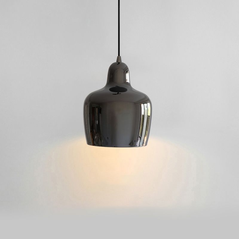 Urn Shaped Metal Suspension Light Modern 1-Light Hanging Pendant Light for Restaurant