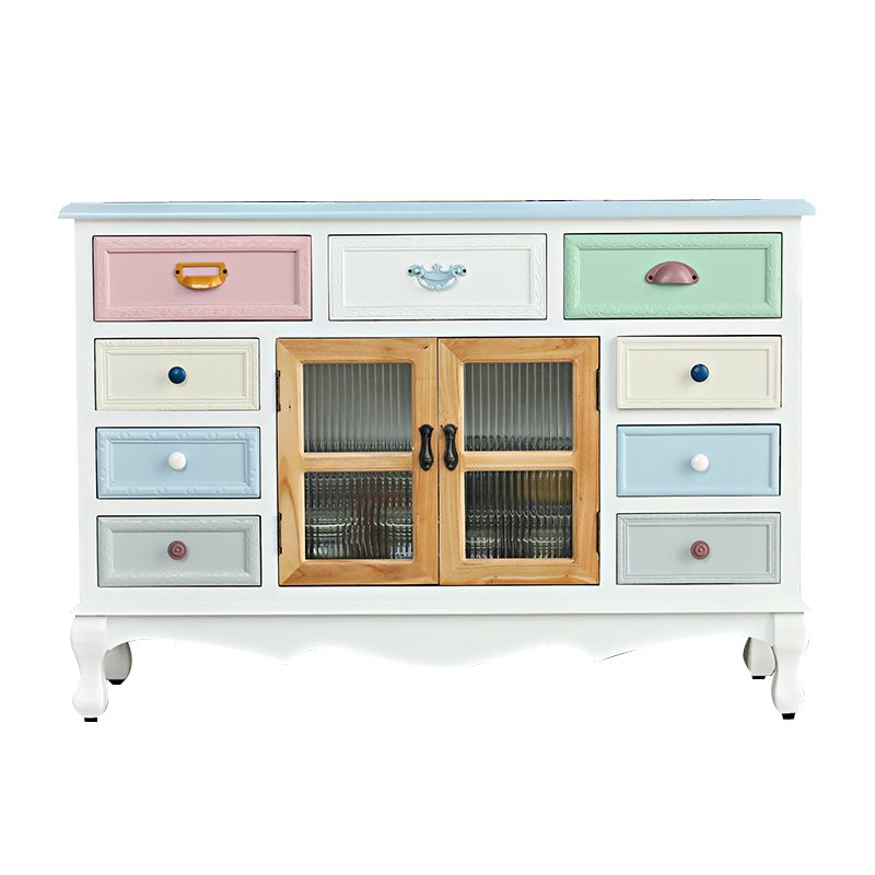 Nautical Engineered Wood Storage Chest Bedroom Chest with Drawers