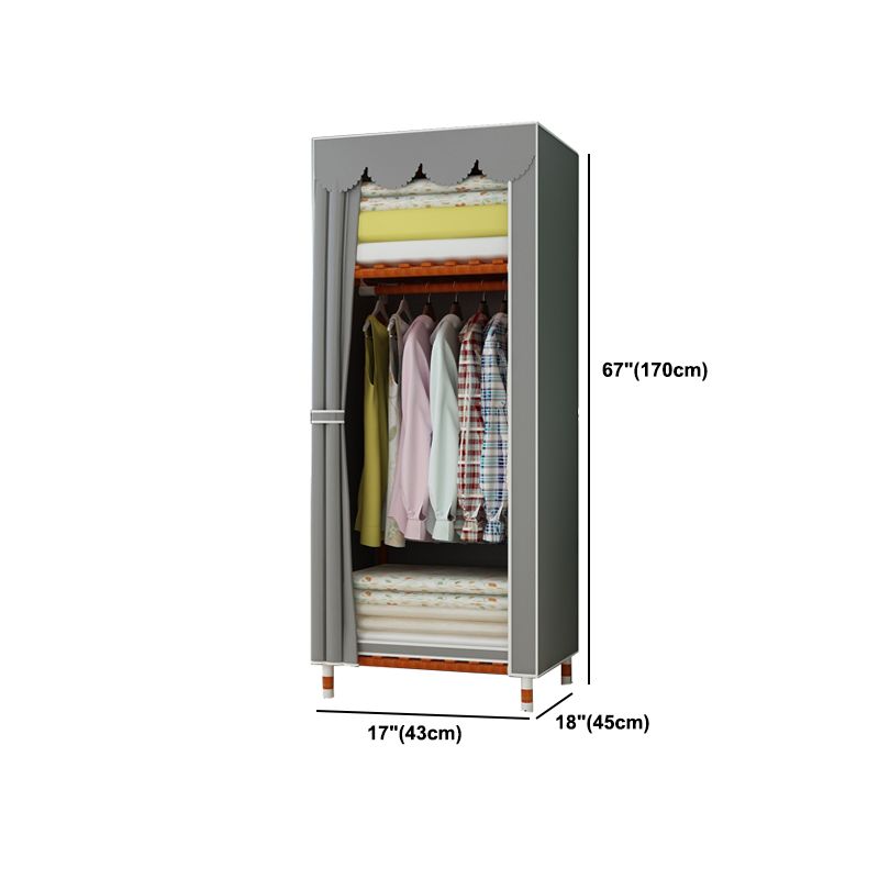 Meringue Wood Frame Wardrobe Cabinet Modern Style Wardrobe for Bedroom