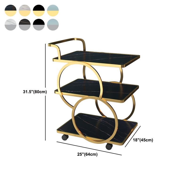 31.50" High Rolling Contemporary Prep Table Stone Prep Table for Kitchen