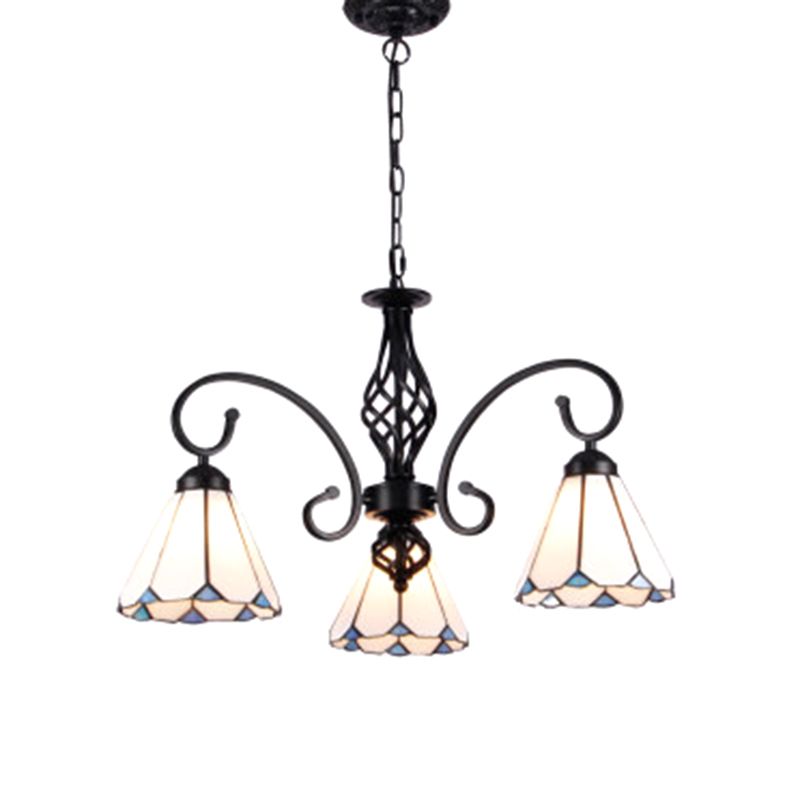 Lumo floreale vintage Luce artigianale in vetro artigianale per la sala