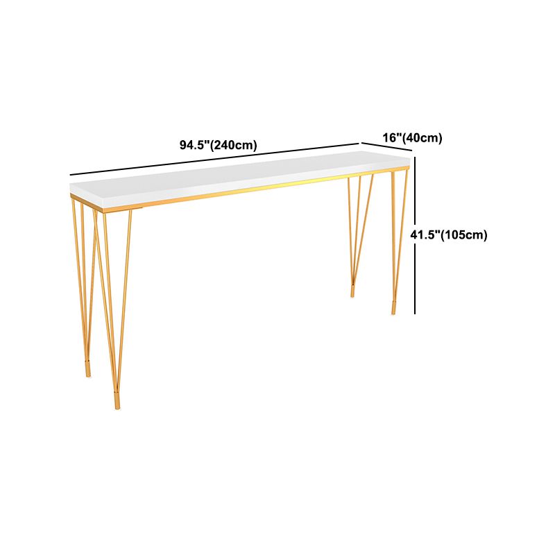 Glam 1/2/4/7 Pieces Bar Table Set Rectangle Wood Counter Table with High Stools