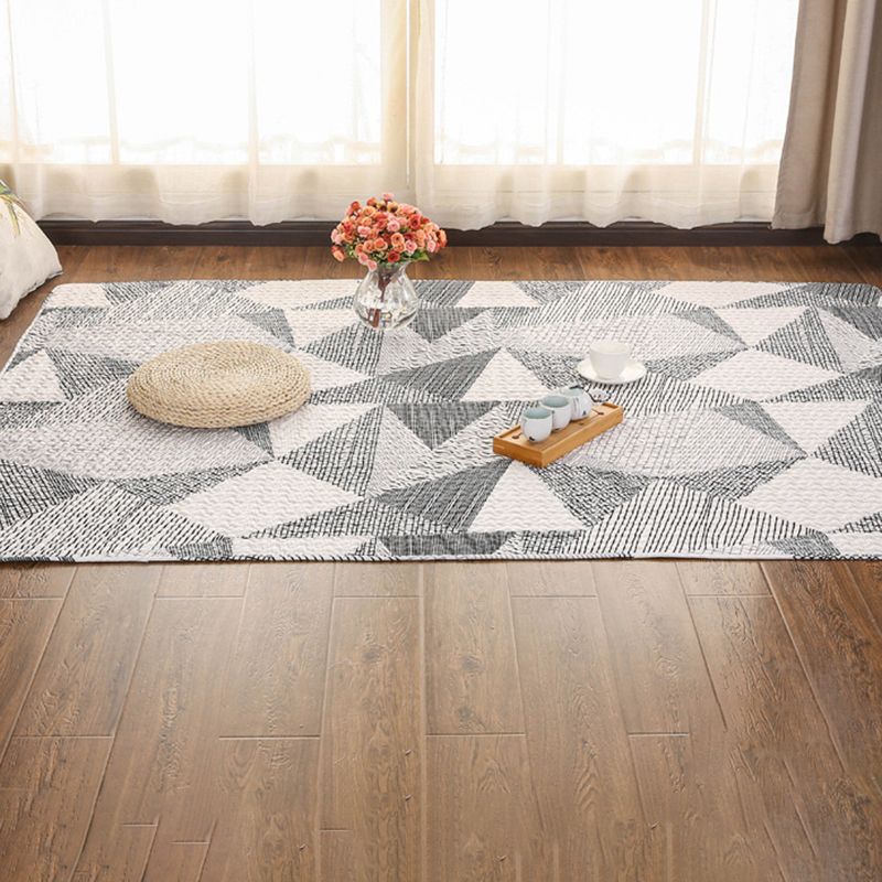 Geometric Pattern Rug Carpet Pet Friendly Stain Resistant Rug for Bedroom