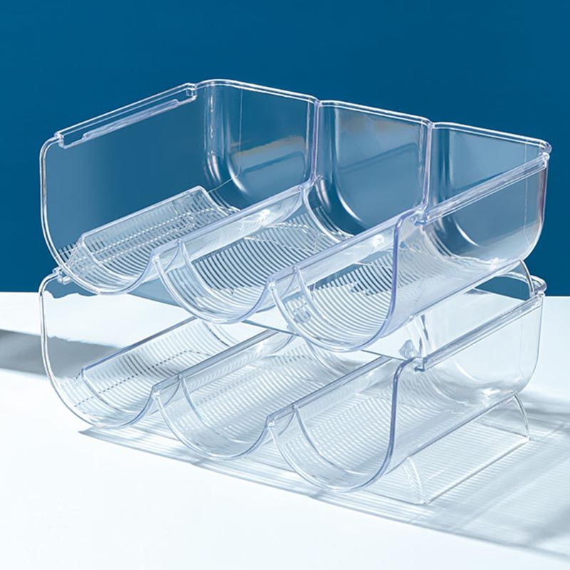 Modern Acrylic Wine Rack Bottle Tabletop Or Countertop Free-Stand Bottle Holder in Clear