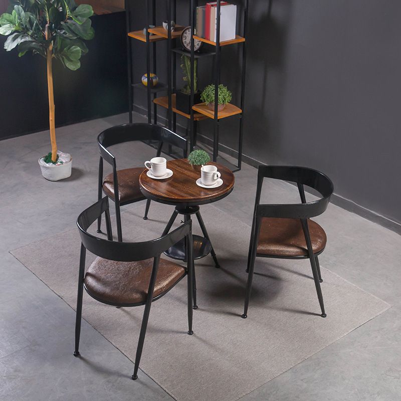 Modern Round Solid Wood Dining Set 1/2/3/4/5 Pieces Dining Set