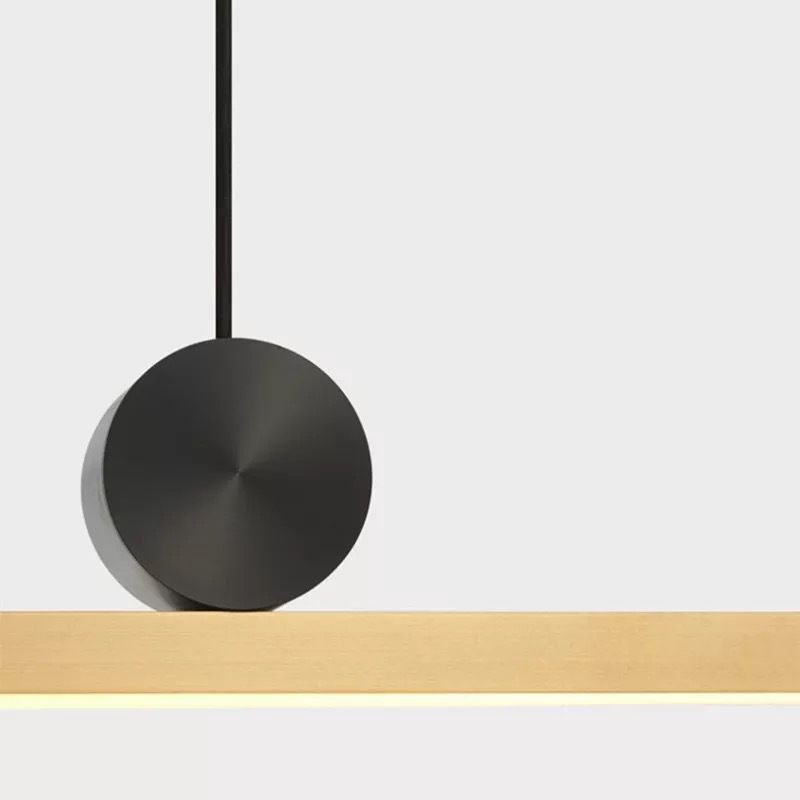 LED Island Light Gold Island Hanging Light with Acrylic Shade for Dining Room