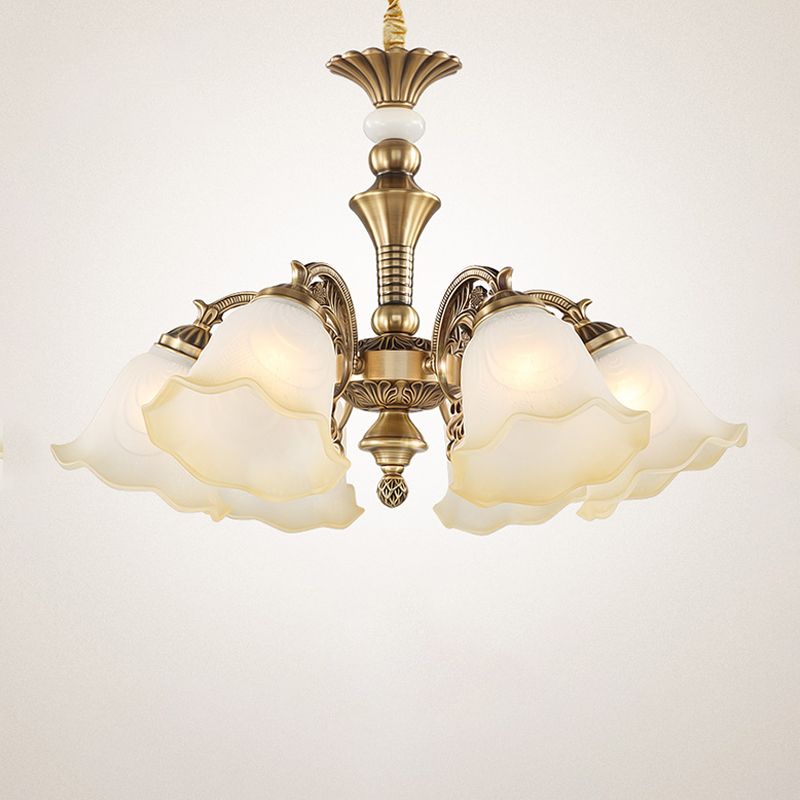 Bell-Shaped Pendant Lights Modern Glass Pendant Chandelier in Gold