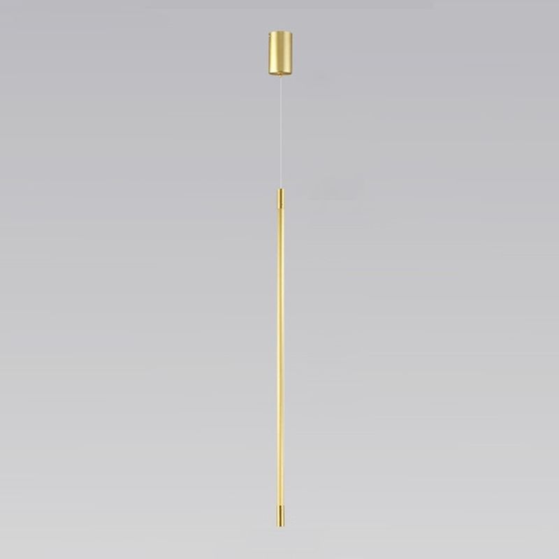 Moderner Stil Linearer Schatten hängend leichter Metall 1-Licht-Hanglampe für Wohnzimmer