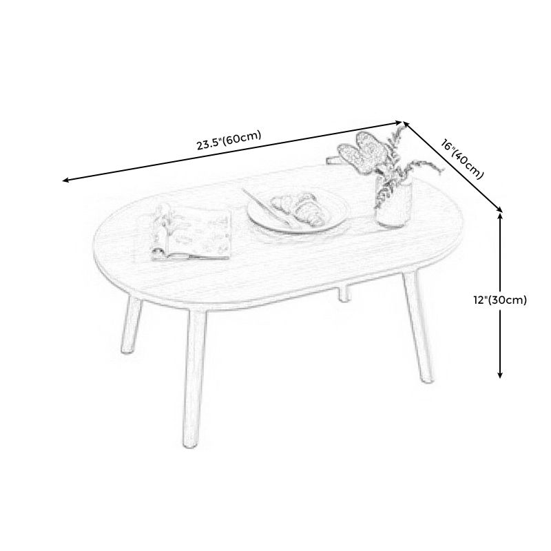 Rectangular Coffee Table with Modern Style Wood in White/wood Color