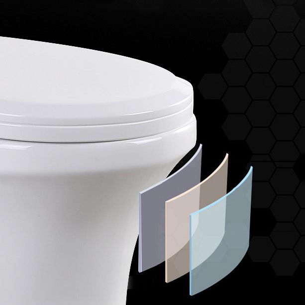 Modern Elongated Toilet Bowl White Flush Toilet with Seat for Bathroom