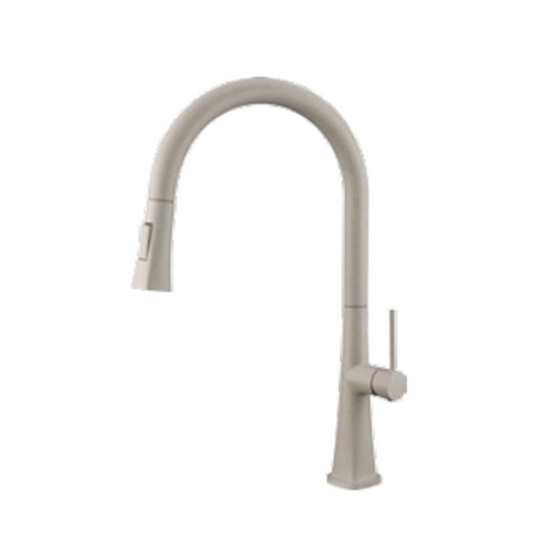 Contemporary One Handle Kitchen Faucet Pull Down 1-Hold Bar Faucet with Pull Out Sprayer
