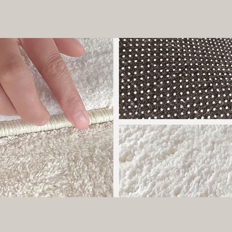 Simple White Tone Casual Rug Polyester Abstract Lines Area Rug Easy Care Carpet for Home Decoration