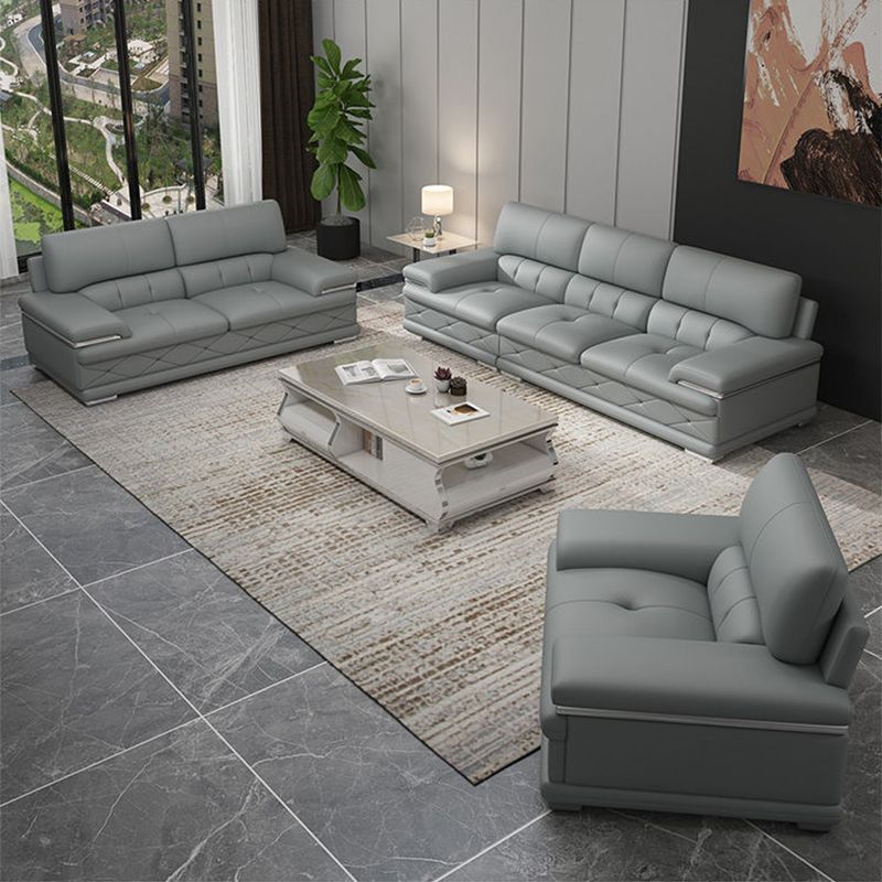 Upholstered Armrest Cushioned Back Sponge Padded Sofa Bed Grey/yellow Sofa