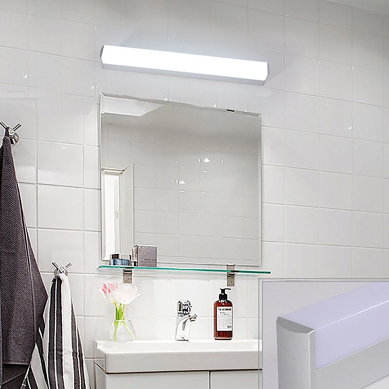 Modern Vanity Sconce Lights Silver 1-Light Wall Lighting Fixture for Bathroom