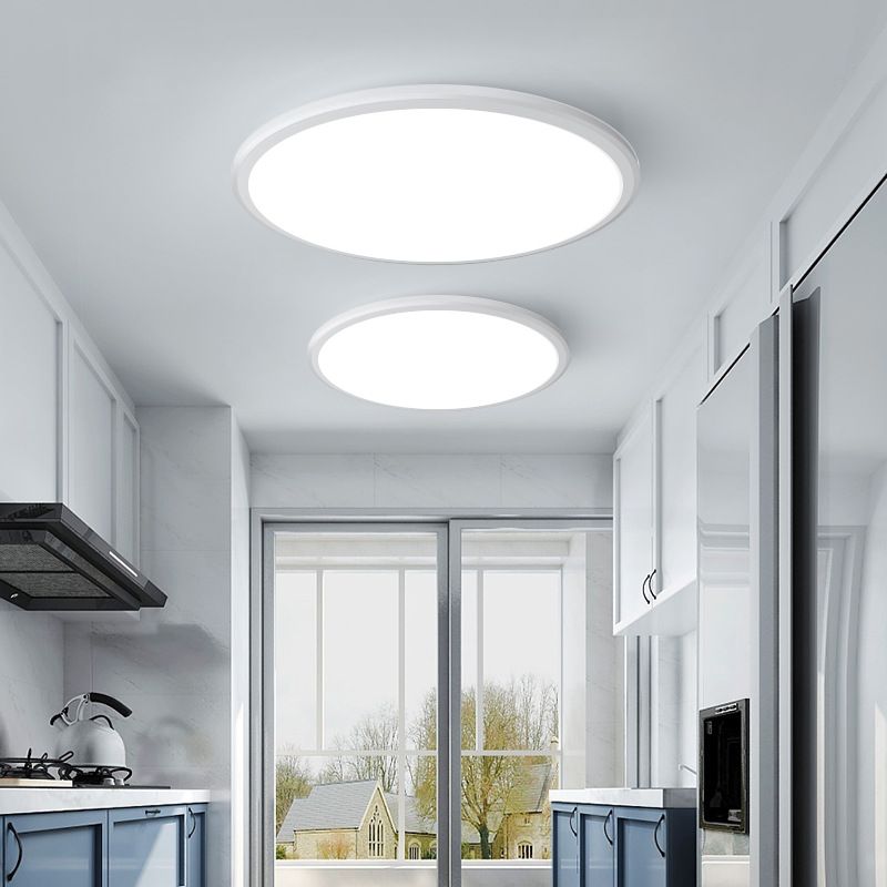 White Ultrathin Ceiling Light Simple Acrylic LED Round Flush Mount Light for Kitchen