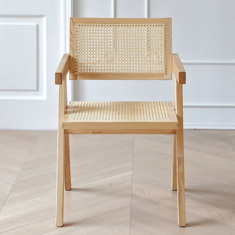 Traditional Style Chairs Dining Kitchen Arm Chairs with Wooden Legs