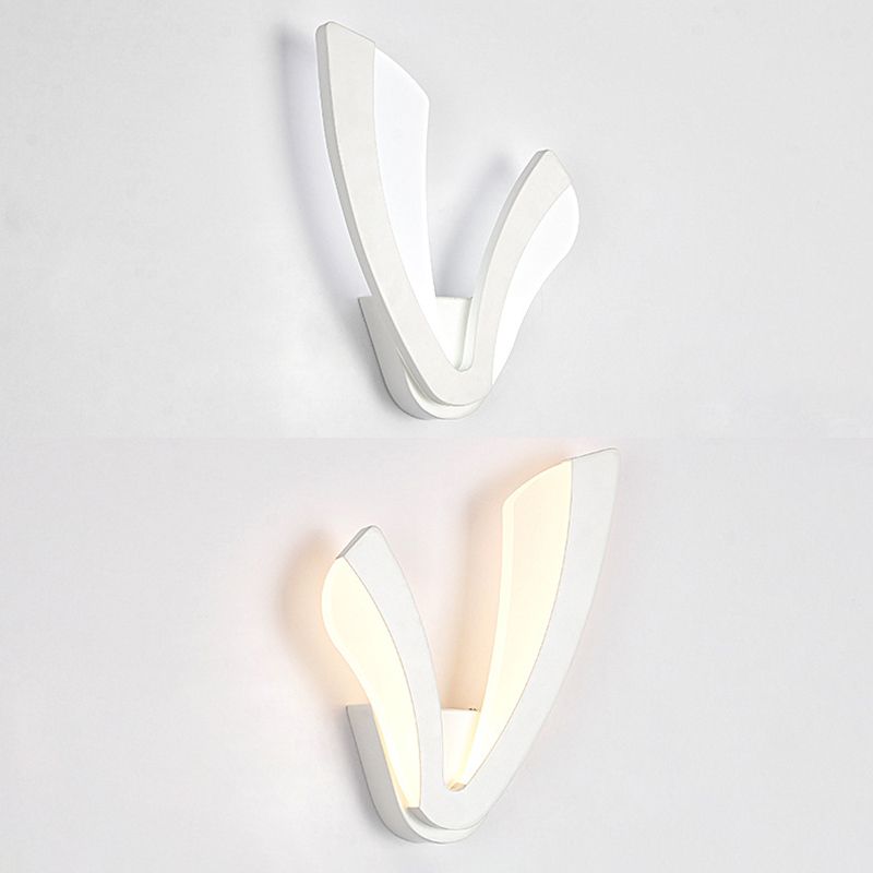 Lampada a parete Minimalista Minimalista Minimalista Sali in ferro battuto Sconce da parete con ombra acrilica