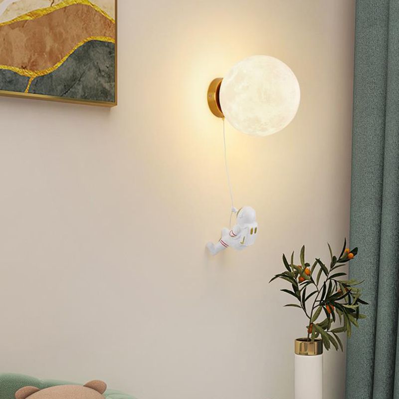 Globe Wall Lighting Modern Plastic 1 Light Wall Sconces for Children