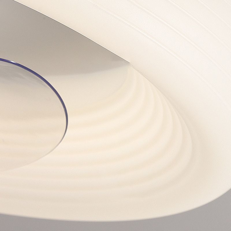 3-Blade White Ceiling Fan Modernism LED Fan with Light for Home