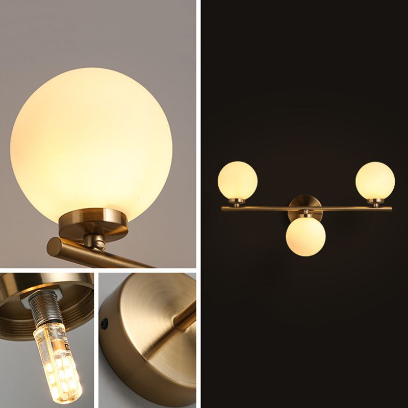 Nordic Modern Metal Wall Mounted Lighting Gold Wall Sconce for Bedroom