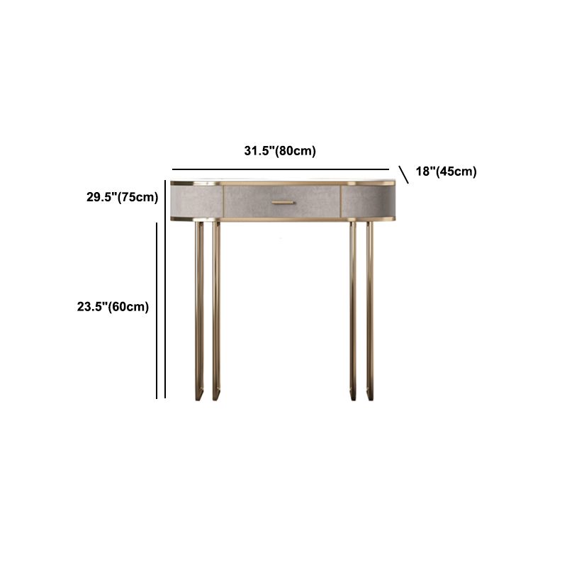 5-Drawer Vanity Makeup Table Set Vanity Stool with Wood Accent
