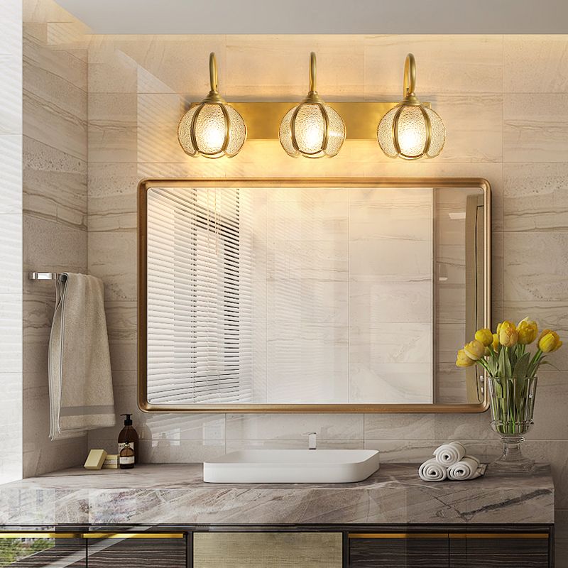 Luminaires muraux de vanité murale à LED en laiton pour toilettes de salle de poudre