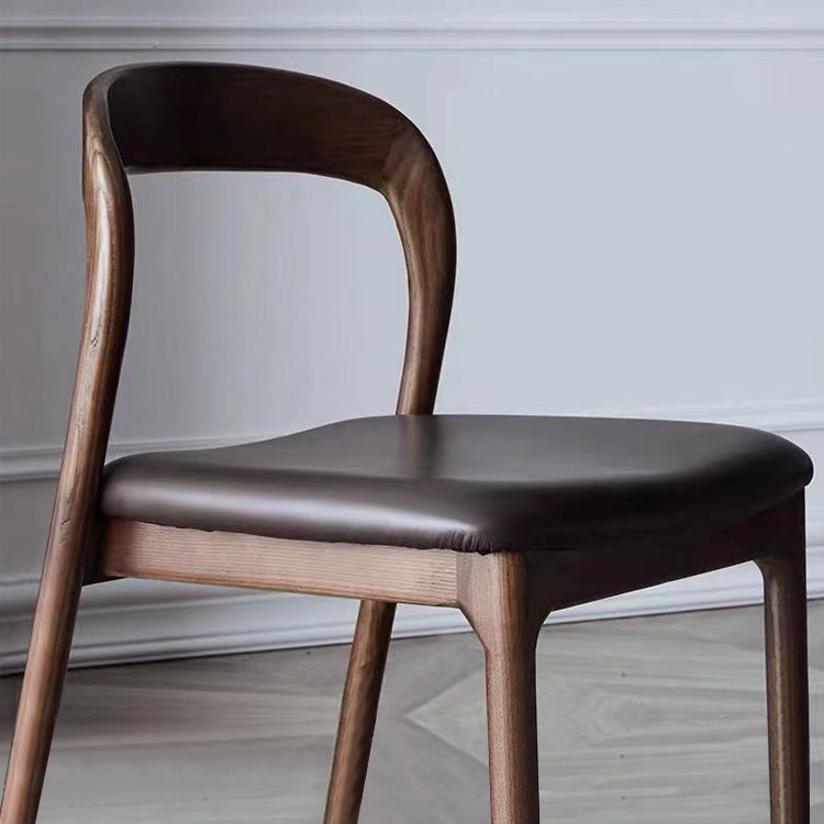 Silla de comedor de cuero de cuero de cocina moderna