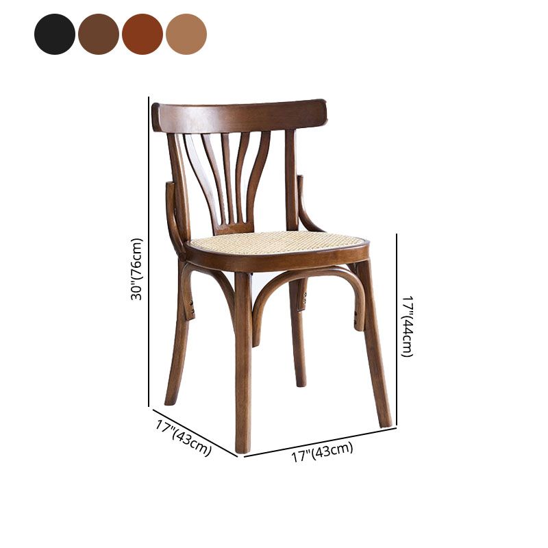 Armless Dining Side Chair Solid Wood Scandinavian Kitchen Dining Room Chair