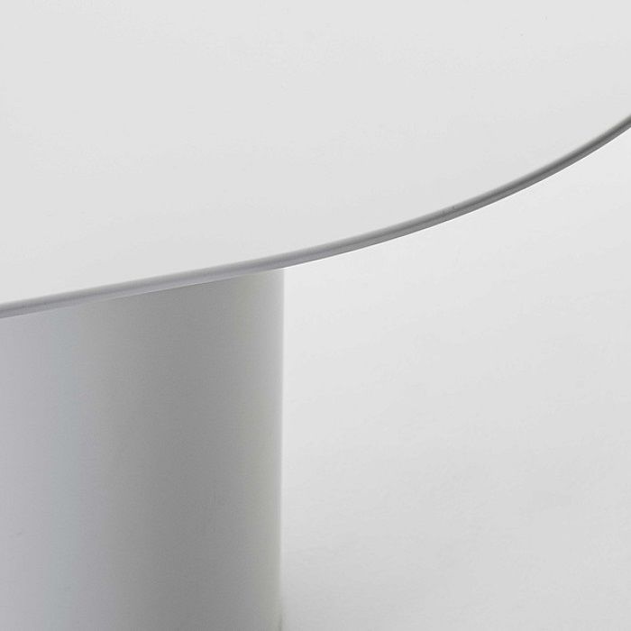 Tavolo da pranzo ovale in legno massiccio contemporaneo tavolo da pranzo cucina con doppia base di piedistallo