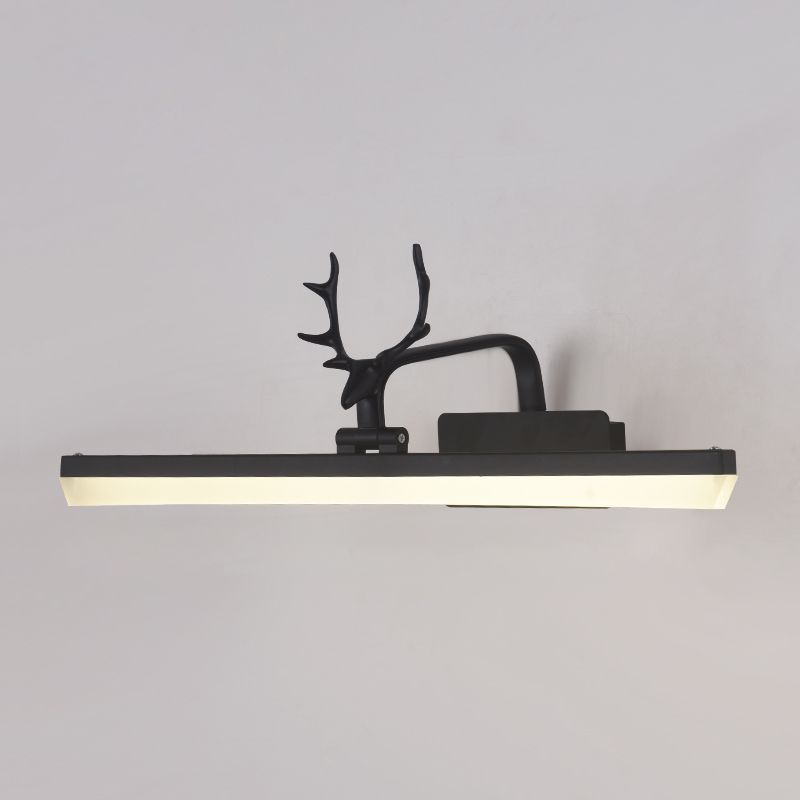 Linear Metal Wall Sconce Modern Style 1-Light Mirror Wall Mount Light Fixture