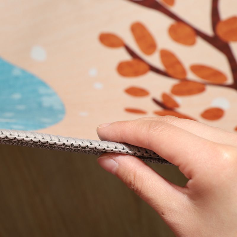 Multicolor Casual Indoor Rug Polyester Splicing Print Rug Stain Resistant Area Rug for Living Room