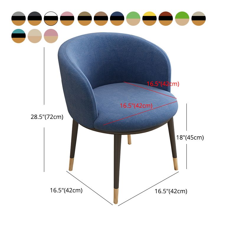 Faux Leather Contemporary Dining Chair with 4 Legs Matte Finish Solid Back Chair