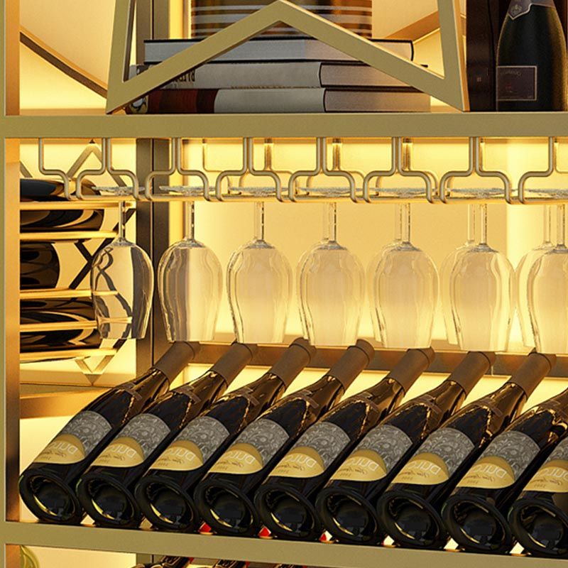 Gold Metal Wine Rack Bottle Freestanding with Shelf Wine Bottle Rack