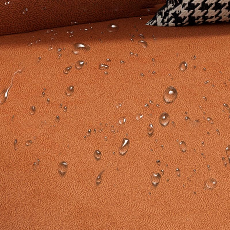 Modern Upholstered Chaise Lounge Leather Recessed Arms for Bedroom and Living Room