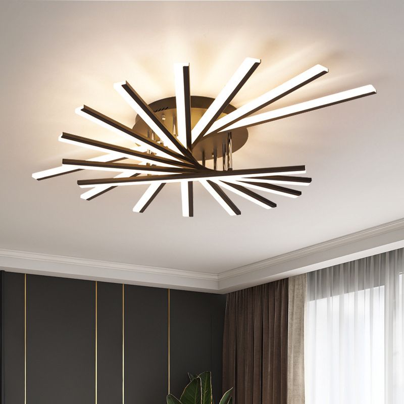 Moderno minimalista LED LED Light Light Light Ferro Filio interno con ombra acrilica