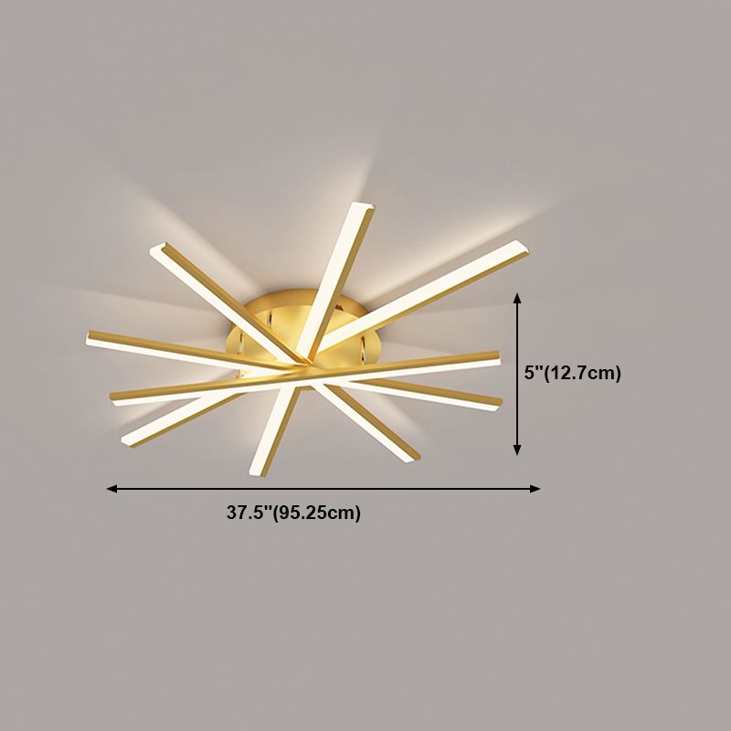 Sputnik Design LED Flush Mounted Ceiling Lights Simplicity Lighting Fixture for Bedroom