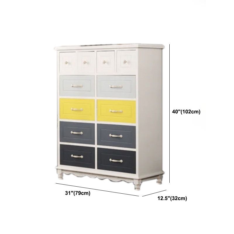 Traditional Storage Chest Solid Wood Storage Chest Dresser for Living Room