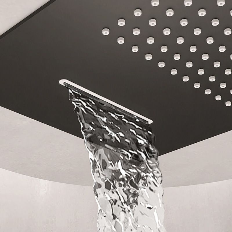 Contemporary Shower Set Dual Shower Head Thermostatic Wall Mounted Shower System