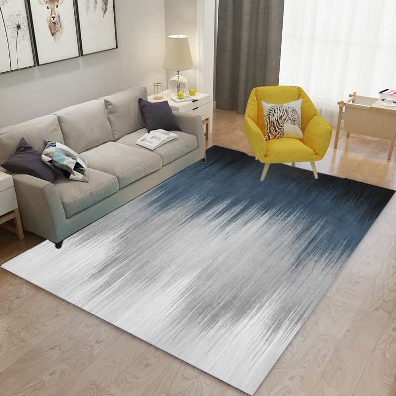 Grey Simple Rug Polyester Graphic Indoor Rug Stain Resistant Rug for Drawing Room