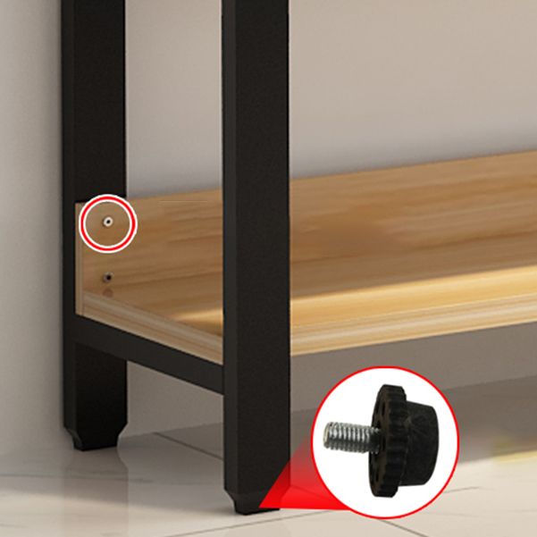 Modern Etagere Mental Bookcase Open Back Bookshelf for Balcony and Living Room