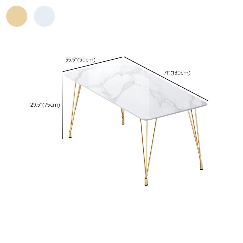 Modern 1/2/5/7 Pieces Dining Furniture Faux Marble Top Rectangle Dining Set for Home