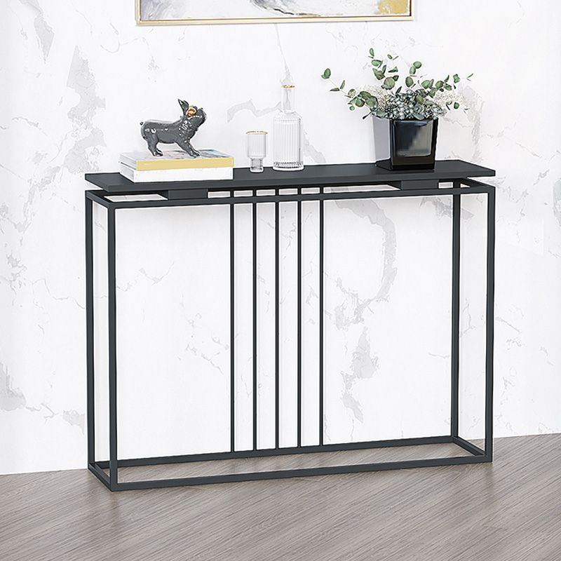 Modern Console Accent Table Antique Finish Console Table in Metal