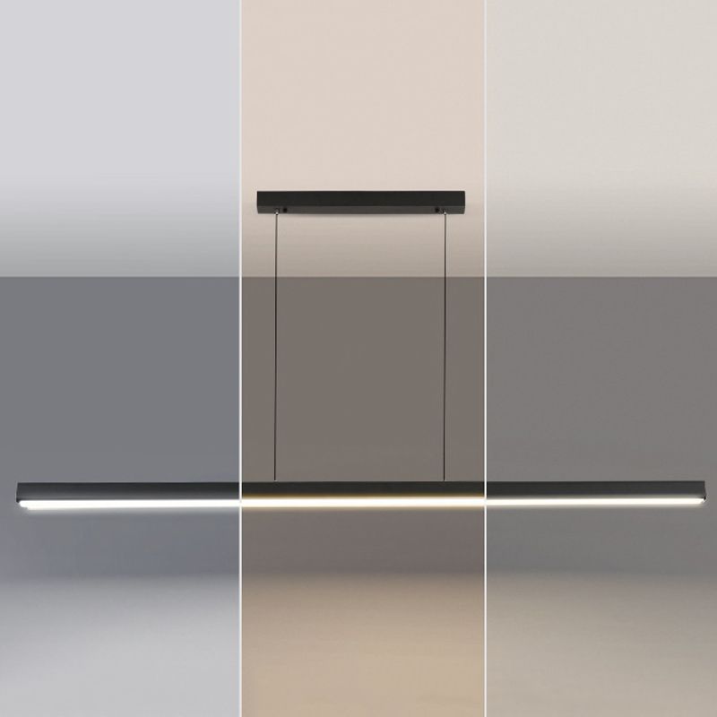 Linear Pendant Chandelier Contemporary Metal 1 Light Island Pendant