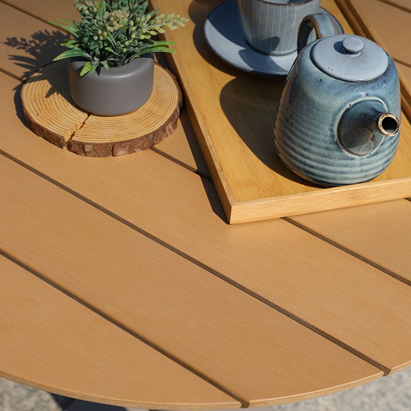 Modern Outdoor Patio Table UV Resistant Dining Table with Metal Frame