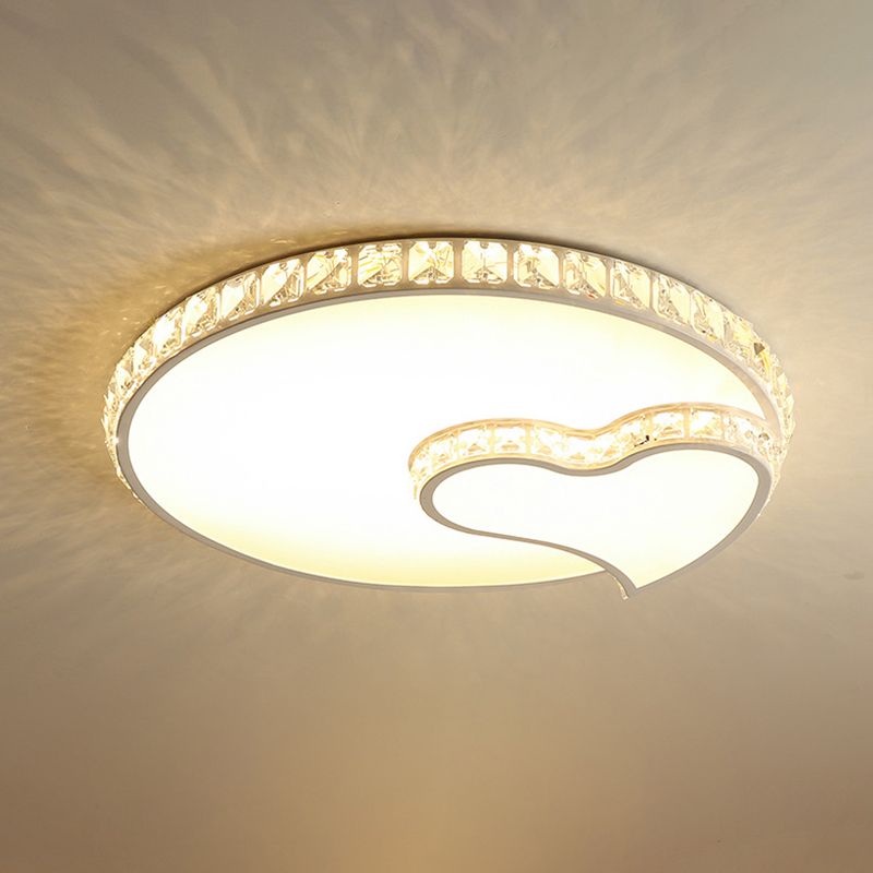 Geometrische Kristall Deckenmontage Leuchte Zeitgenössische LED Weiß Unterputz Deckenleuchte