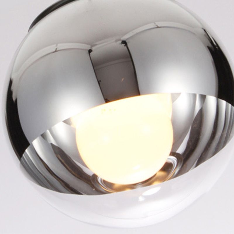 Moderner Glasglasanhänger Light Globe Platting Spiegelte hängende Licht für die Nachtstange