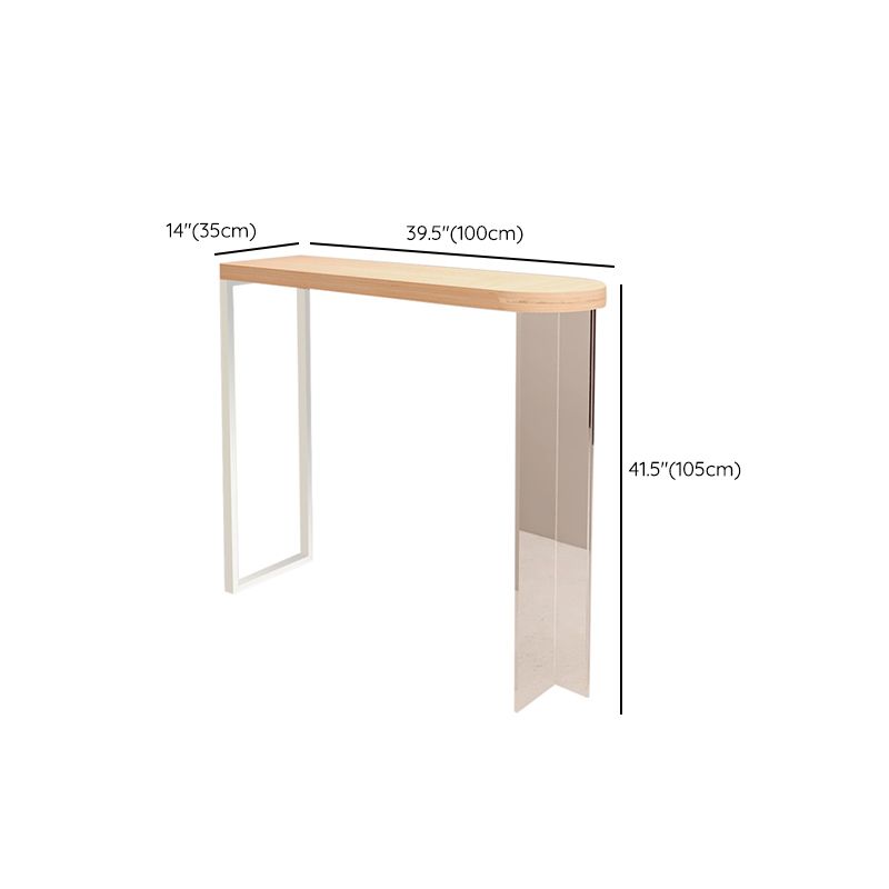 Modern Style Bar Table Set 1/2 Pcs Wooden Top Acrylic Base Bar Table Set